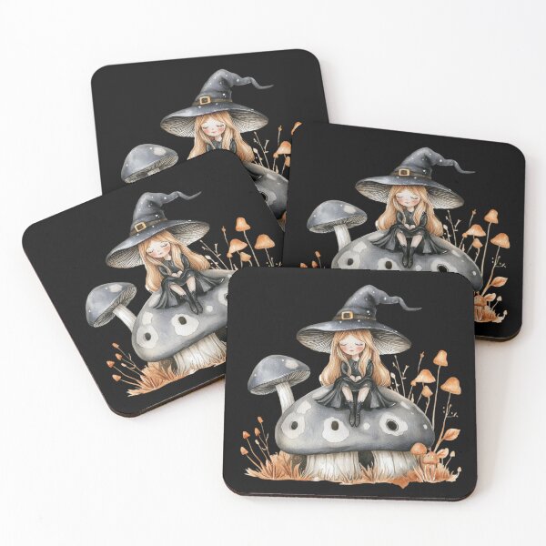 Item preview, Witch Girl on Mushroom designed and sold by ilkansiturikman.