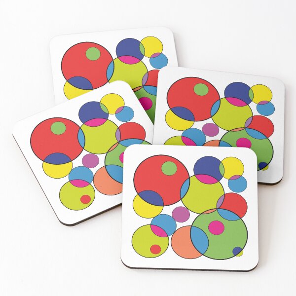 Item preview, Colored Geometric Pattern with Overlapping Circles designed and sold by AndysTeeShop.