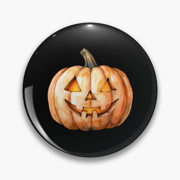 Item preview, Smiling Jack-o'-Lantern on Black Background designed and sold by ilkansiturikman.