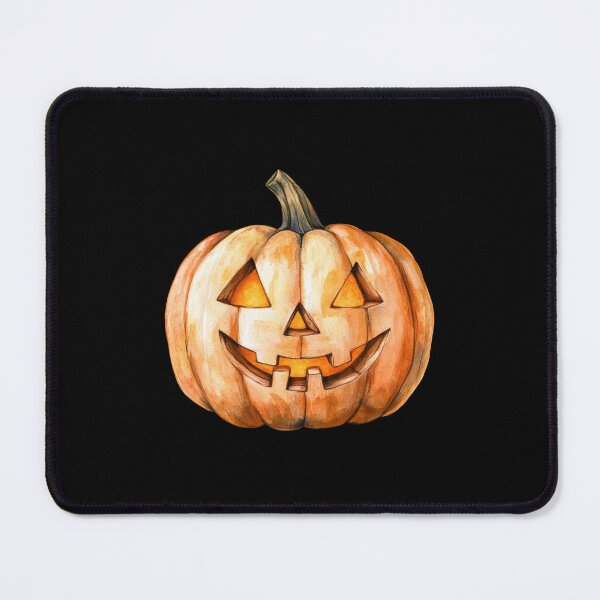Item preview, Smiling Jack-o'-Lantern on Black Background designed and sold by ilkansiturikman.