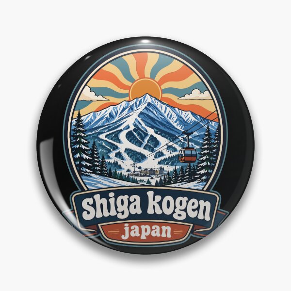 Item preview, Shiga Kogen Travel Japan Retro Trippy Art designed and sold by TomFrontierArt.