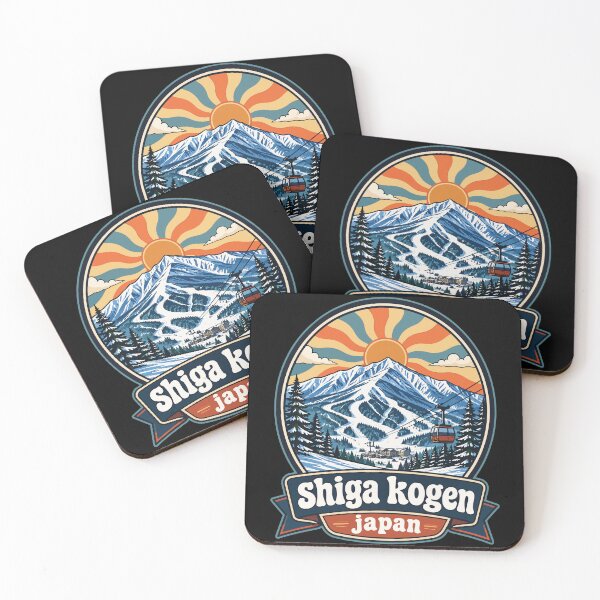 Artikelvorschau, Shiga Kogen Reise Japan Retro Trippy Art entworfen und verkauft von TomFrontierArt.