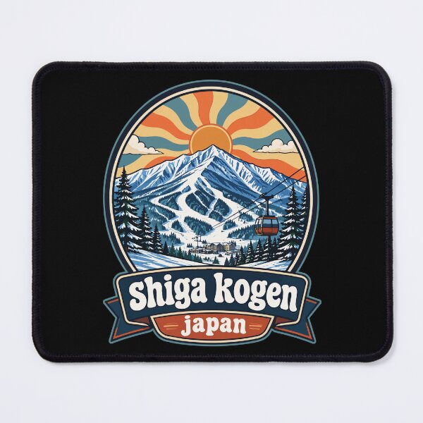 Item preview, Shiga Kogen Travel Japan Retro Trippy Art designed and sold by TomFrontierArt.