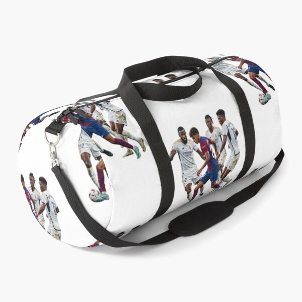 Item preview, Lamine Yamal Dribbling Against Real Madrid Defense - El Clasico Football Poster designed and sold by annaarthk.