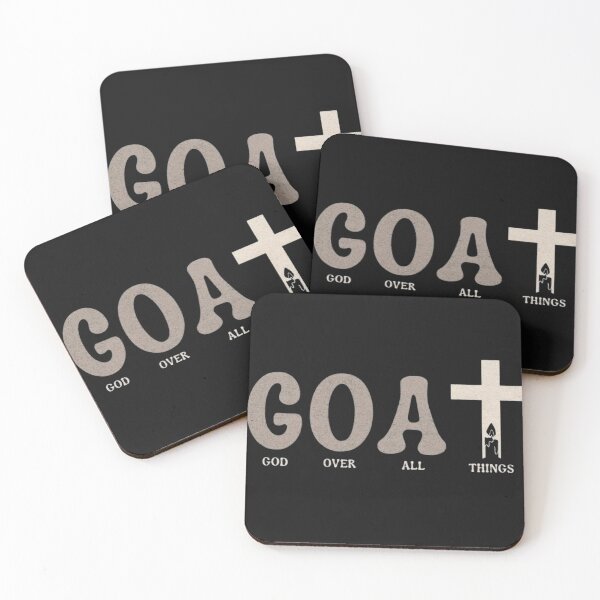 Item preview, GOAT God Over All Things Funny Christian Typography designed and sold by TheSilmarillion.