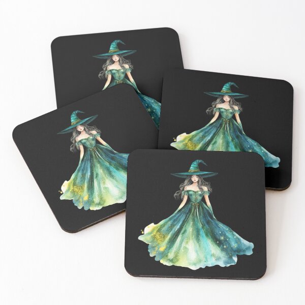 Item preview, Enchanting Witch in Green Dress designed and sold by ilkansiturikman.