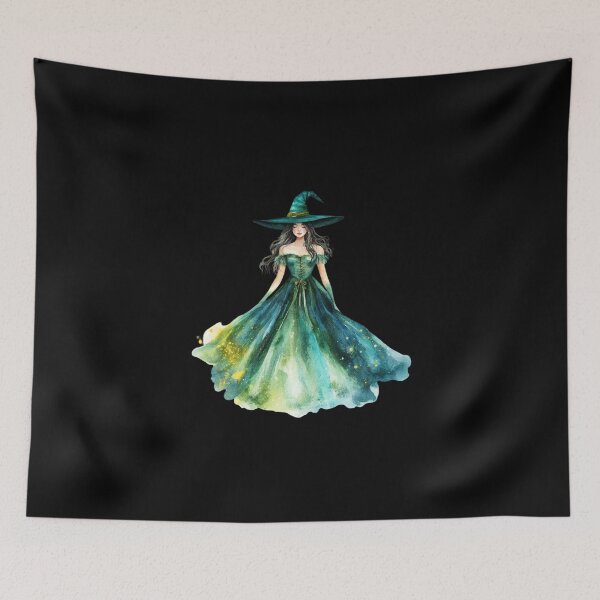 Item preview, Enchanting Witch in Green Dress designed and sold by ilkansiturikman.