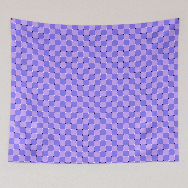 Item preview, Optical Illusion Wavy Checkerboard in Lavender & Purple designed and sold by OddBloomPNG.