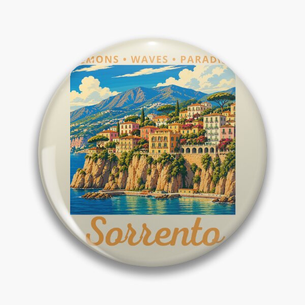Item preview, Sorrento (Campania) in Italy, Vintage Art Travel Landscape designed and sold by MaateoDesign.
