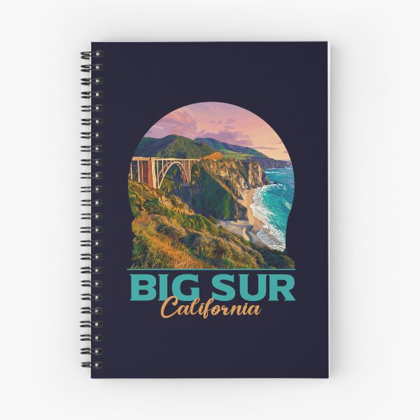 Item preview, Big Sur California Pacific Coast Vintage Art designed and sold by LinaValearte.