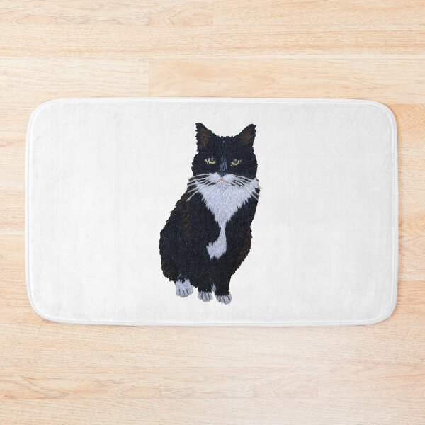 Item preview, Tuxedo cat- Bicolor cat-Moo cat-handembroidered designed and sold by Alsa.handembroidery.