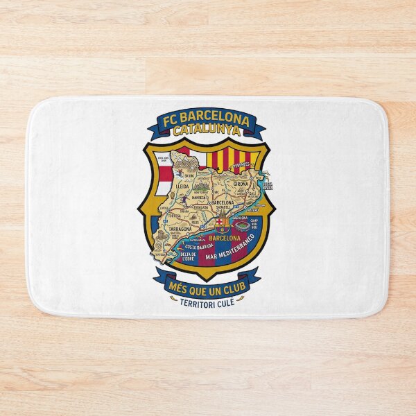 Item preview, FC Barcelona Catalunya Map Crest Crest Art Illustrated Football Gift designed and sold by annaarthk.