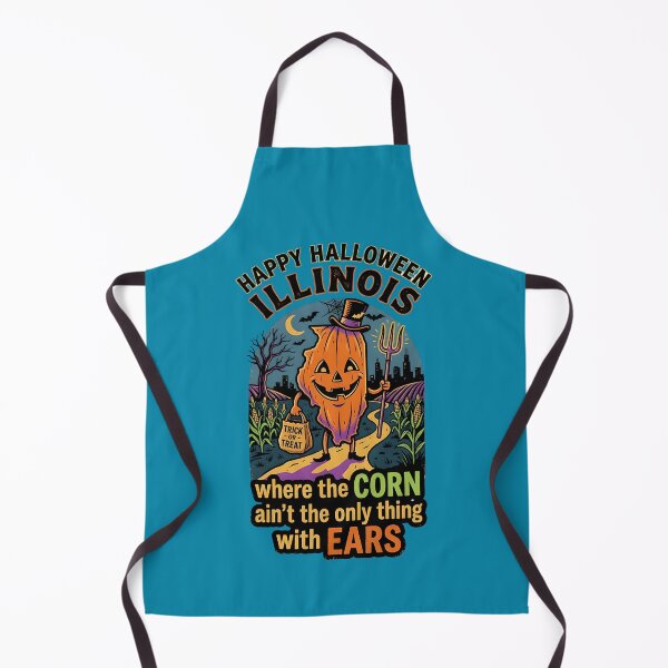 Item preview, Happy Halloween Illinois - Where the corn ain't the only thing with ears designed and sold by ParadoxParadox.