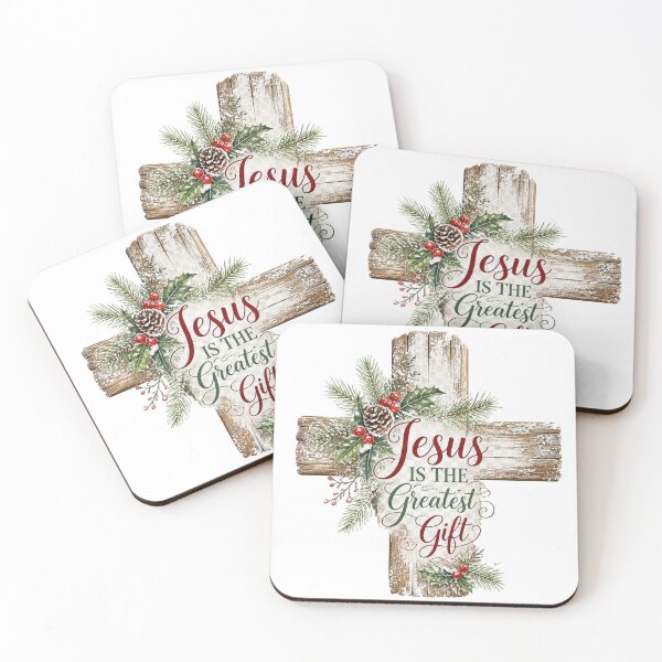 Item preview, Jesus Is the Greatest Gift Christian Christmas Cross Design designed and sold by Illustrated Faith.
