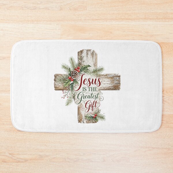 Item preview, Jesus Is the Greatest Gift Christian Christmas Cross Design designed and sold by Illustrated Faith.