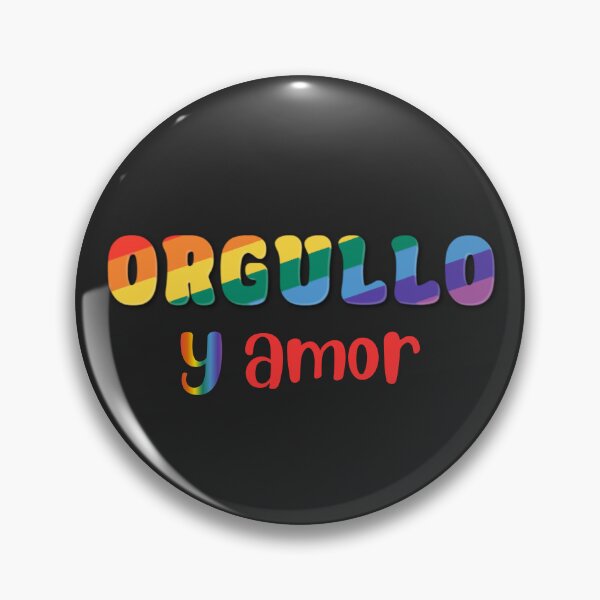Item preview, Orgullo y Amor Spanish LGBT Pride Rainbow Quote Typography designed and sold by EchoPrint Co..