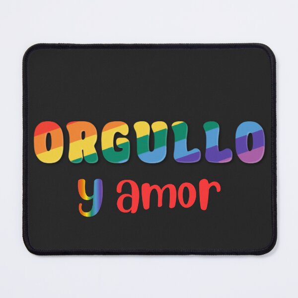 Item preview, Orgullo y Amor Spanish LGBT Pride Rainbow Quote Typography designed and sold by EchoPrint Co..