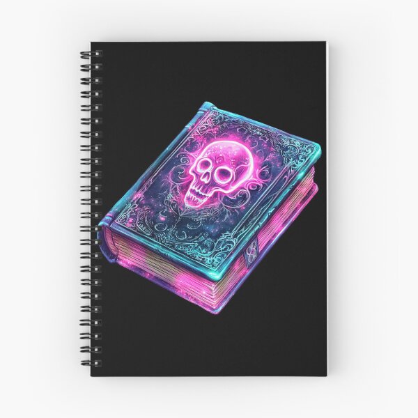 Item preview, Neon Skull on Mystical Book designed and sold by ilkansiturikman.