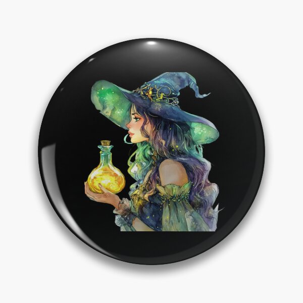 Item preview, Enchanting Witch with Glowing Potion designed and sold by ilkansiturikman.