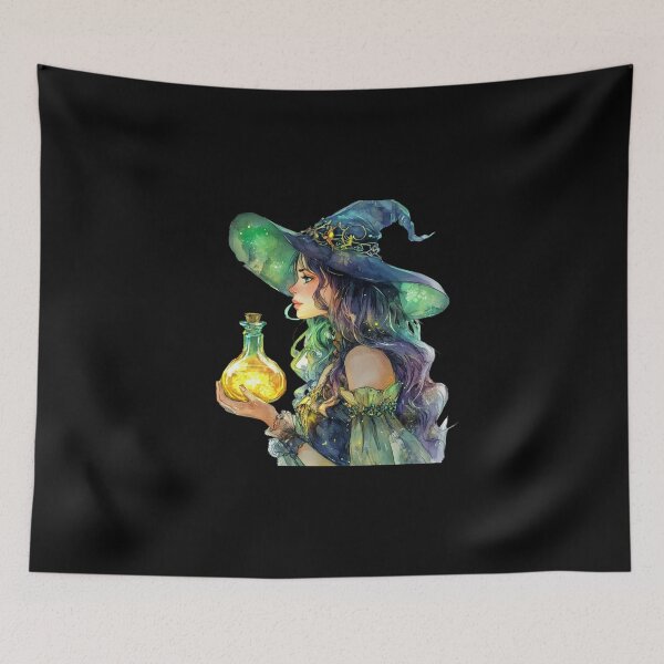 Item preview, Enchanting Witch with Glowing Potion designed and sold by ilkansiturikman.