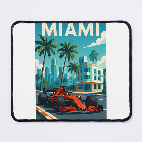 Item preview, Miami F Graphic Tee – Vibrant Neon Skyline Art For Summer Vibes | ⭐⭐⭐⭐⭐ designed and sold by bouzagou.