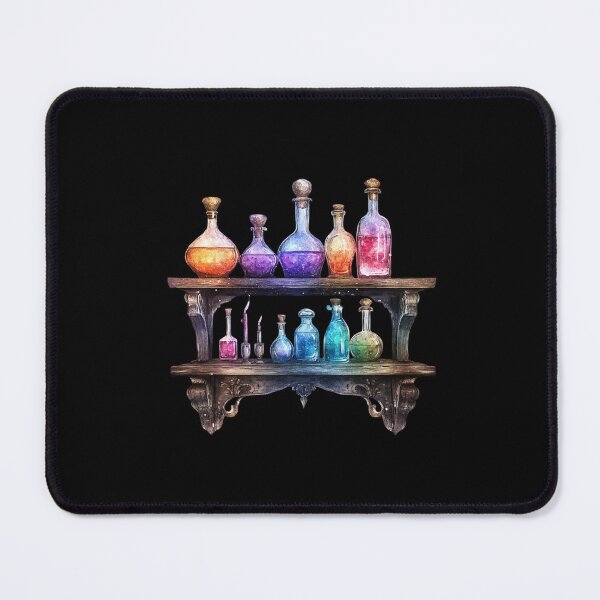 Item preview, Colorful Potion Bottles on Shelf designed and sold by ilkansiturikman.
