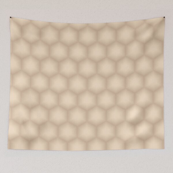 Item preview, Soft Beige Hexagonal Honeycomb Pattern designed and sold by IntelliMindDesigns.