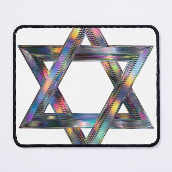 Item preview, Iridescent 3D Star of David Geometric Art designed and sold by LC&LCPlatform.