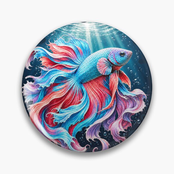 Item preview, Colorful Betta Fish designed and sold by cbfineart.