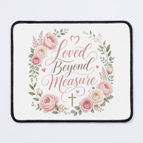 Item preview, Loved Beyond Measure Christian Valentine's Day Floral Design designed and sold by Illustrated Faith.