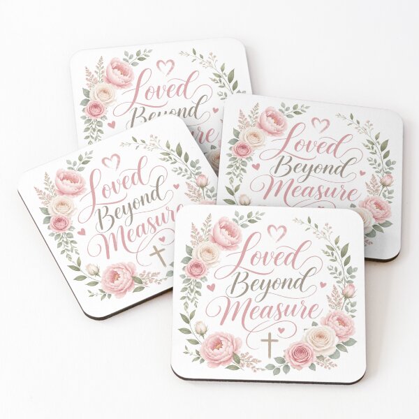 Item preview, Loved Beyond Measure Christian Valentine's Day Floral Design designed and sold by Illustrated Faith.