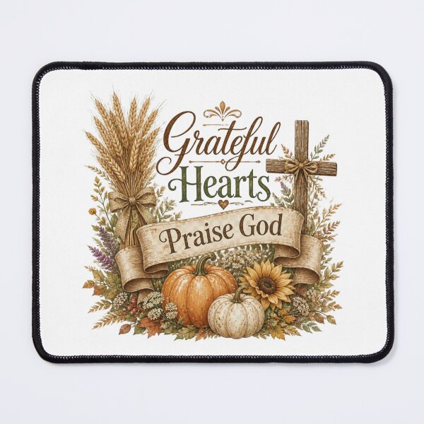 Item preview,  Grateful Hearts Praise God Christian Thanksgiving Fall Design designed and sold by Illustrated Faith.