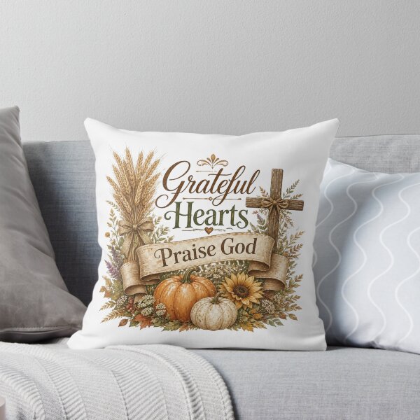Item preview,  Grateful Hearts Praise God Christian Thanksgiving Fall Design designed and sold by Illustrated Faith.