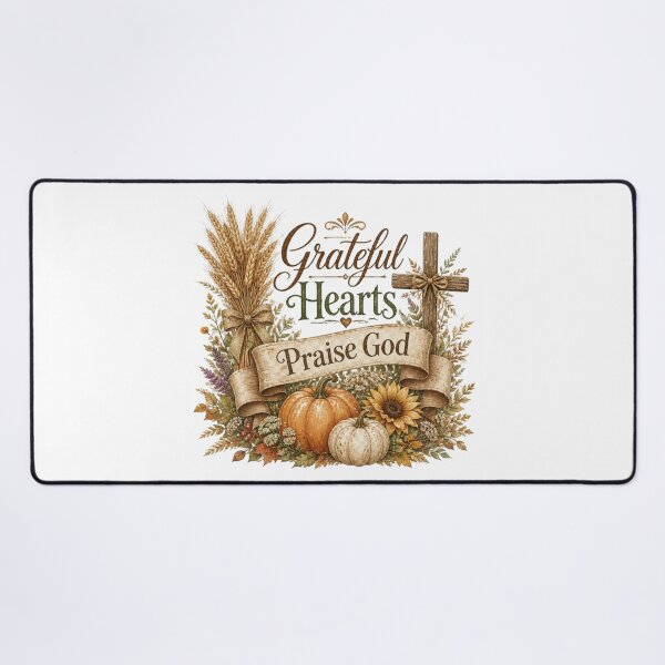 Item preview,  Grateful Hearts Praise God Christian Thanksgiving Fall Design designed and sold by Illustrated Faith.