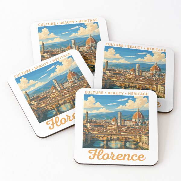 Item preview, Florence (Tuscany) in Italy, Vintage Art Travel Landscape designed and sold by MaateoDesign.