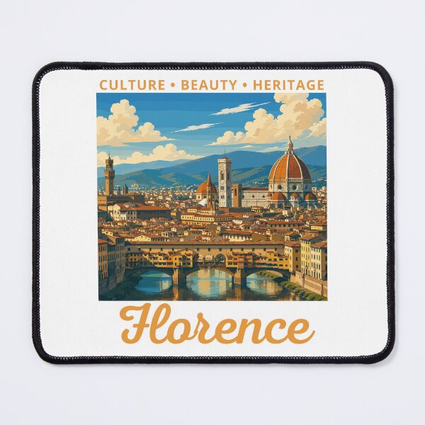 Item preview, Florence (Tuscany) in Italy, Vintage Art Travel Landscape designed and sold by MaateoDesign.