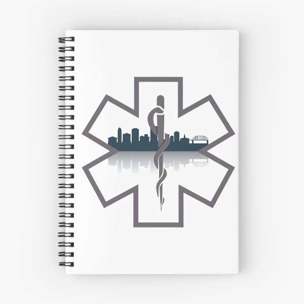 Item preview, City of Rockford Skyline EMS Star of Life (White Background) designed and sold by Bee Bum Designs.