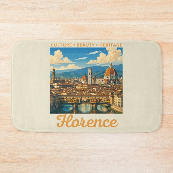 Item preview, Florence (Tuscany) in Italy, Vintage Art Travel Landscape designed and sold by MaateoDesign.