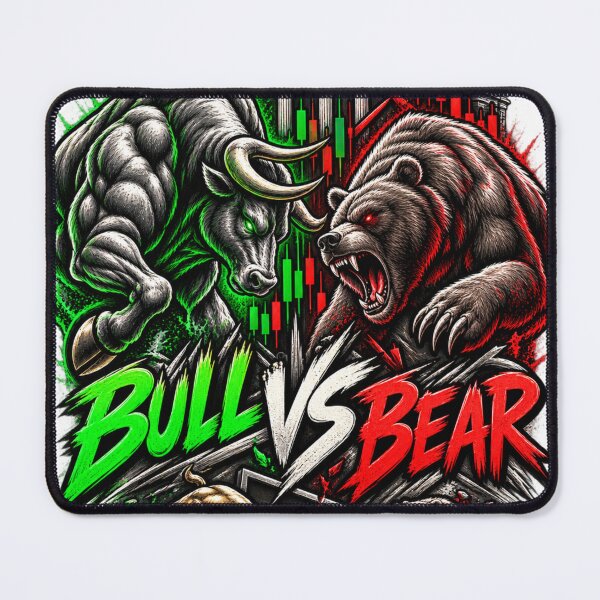 Item preview, Bull vs Bear Stock Market Trading Design designed and sold by NovaMoodCo.