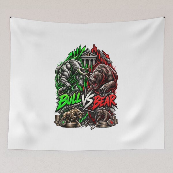 Item preview, Bull vs Bear Stock Market Trading Design designed and sold by NovaMoodCo.