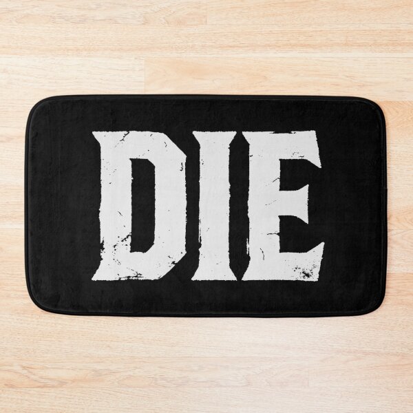 Item preview, DIE in White Grungy Letters designed and sold by StudioDestruct.