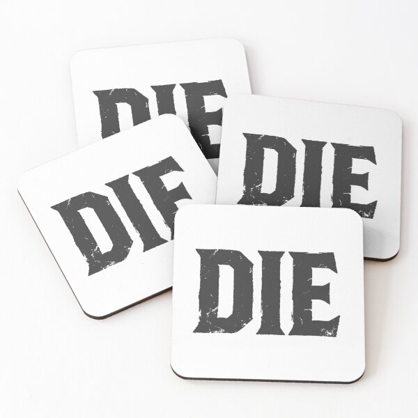 Item preview, DIE in Black Grungy Letters designed and sold by StudioDestruct.