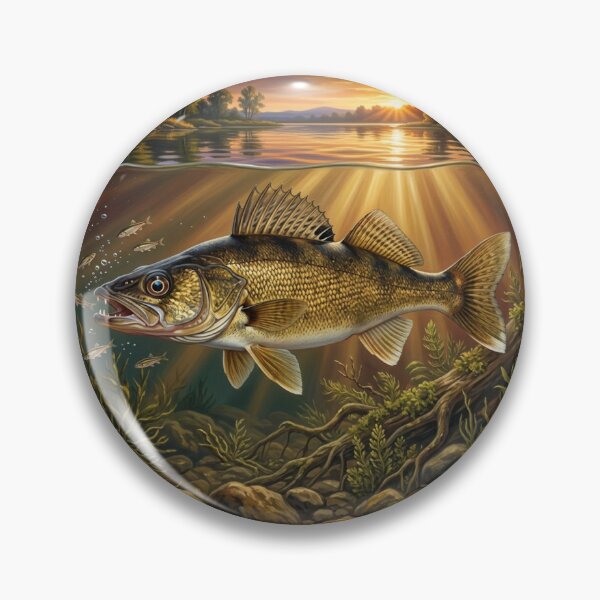 Item preview, Walleye Illustration – Freshwater Legends Fishing Art designed and sold by Northbound Trail.