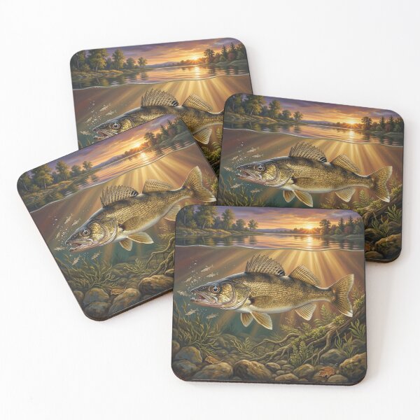 Item preview, Walleye Illustration – Freshwater Legends Fishing Art designed and sold by Northbound Trail.
