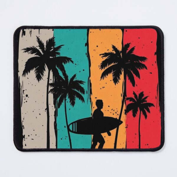 Item preview, Retro Surfing Palm Trees Sunset Tropical Beach Vintage Style designed and sold by anemiche.