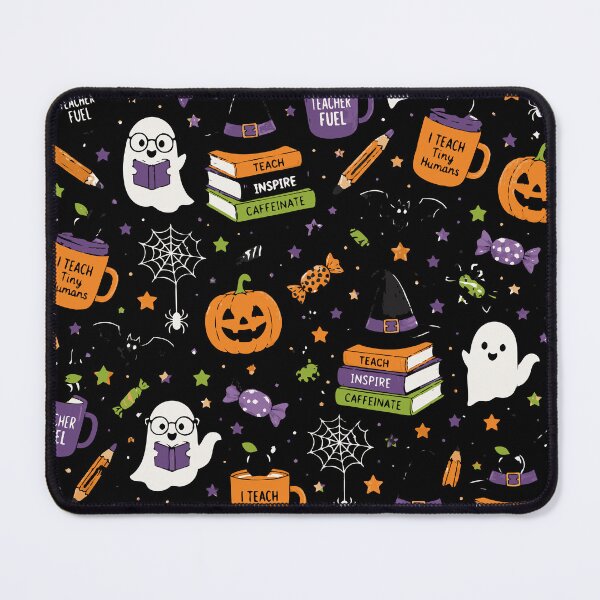 Item preview, Cute Halloween Teacher Pattern Ghosts Books Pumpkins designed and sold by Sunday.Supply.