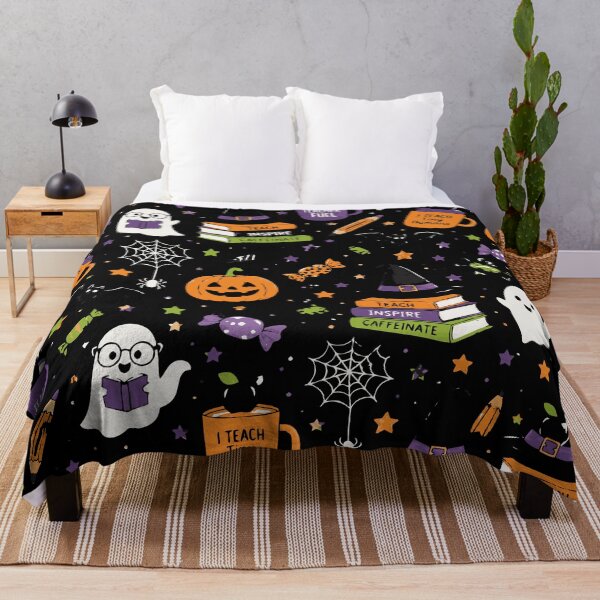 Item preview, Cute Halloween Teacher Pattern Ghosts Books Pumpkins designed and sold by Sunday.Supply.