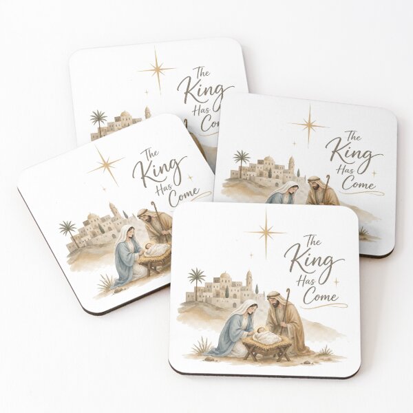 Item preview, The King Has Come Christian Christmas Nativity Design designed and sold by Illustrated Faith.