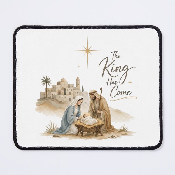 Item preview, The King Has Come Christian Christmas Nativity Design designed and sold by Illustrated Faith.