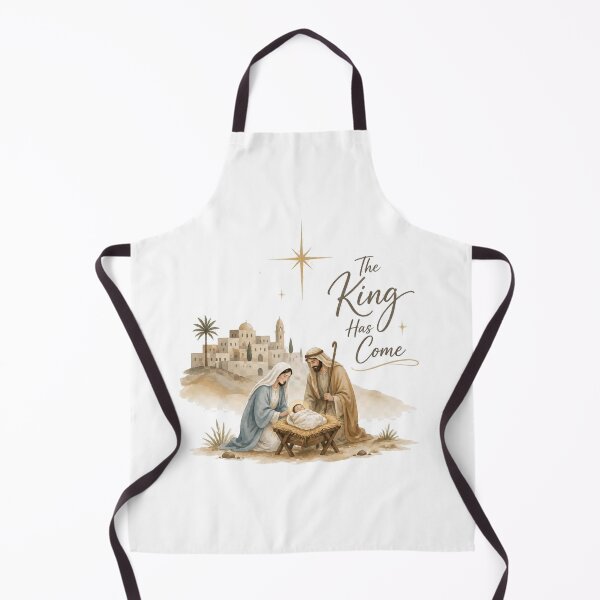 Item preview, The King Has Come Christian Christmas Nativity Design designed and sold by Illustrated Faith.